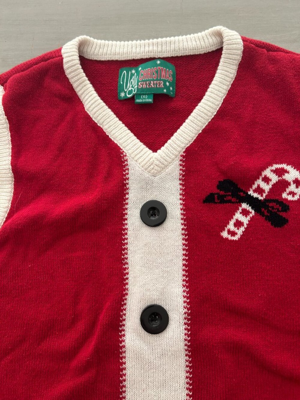 Santa Ugly Christmas Sweater Vest Women Size Small Tacky Christmas Santa Costume - Picture 3 of 11